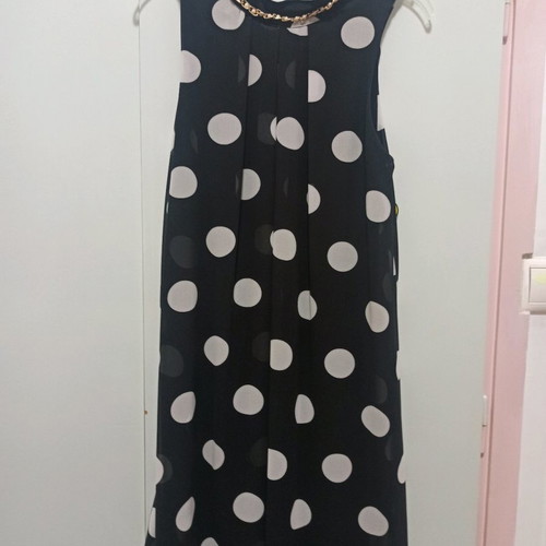 Women's dress used, French brand with chain neckline, size S