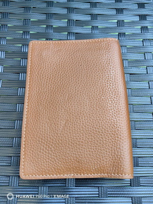 Hermes document case used, brown leather