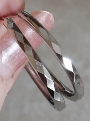 Elegance 925 silver showy hoop earrings, 3 cm diameter