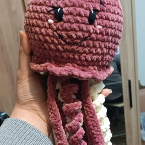 Handmade crochet amigurumi jellyfish new with crochet hook