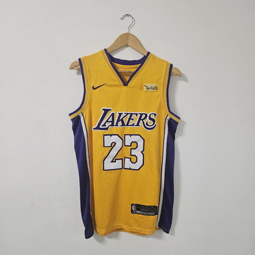 Nike Connect NBA Swingman LeBron James #23 Yellow LA Lakers Jersey Size 44 like new
