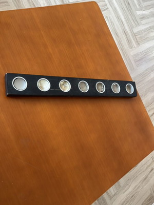 Vintage wooden holder for 7 tealights used