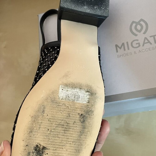 Migato sandals with strass like new, size 39, black