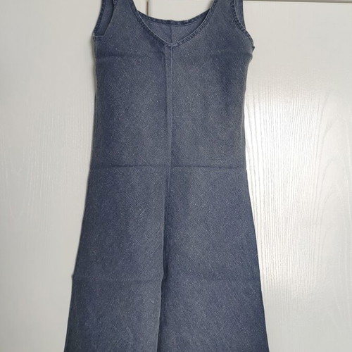 Linen dress Balance size 44, like new, blue summer