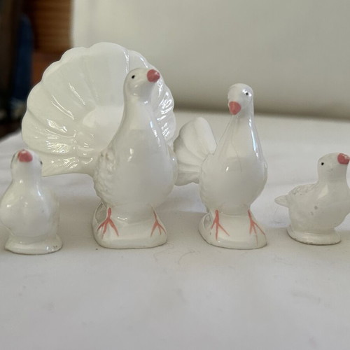 Porcelain bird figurines collection, vintage style
