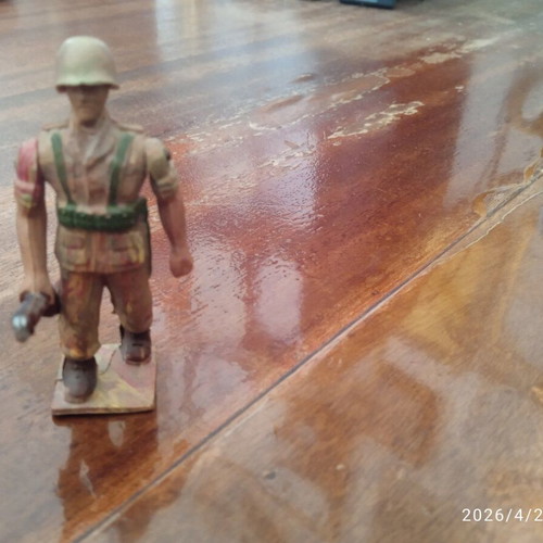Miniature soldier used, 1960s