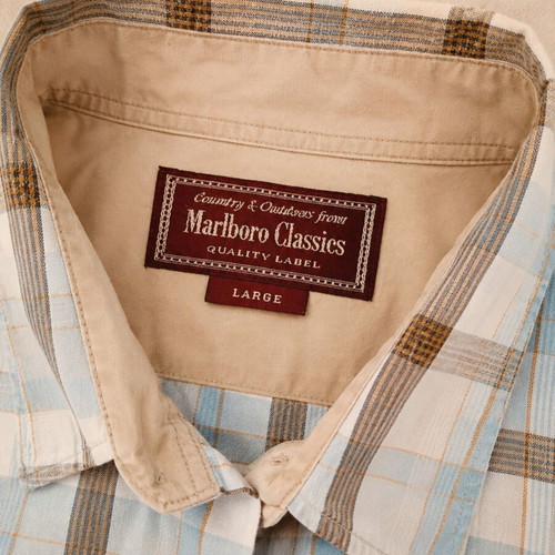 Marlboro Classic men's shirt XL like new, lightweight plaid