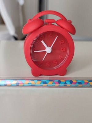 Red silicone clock new, mini alarm