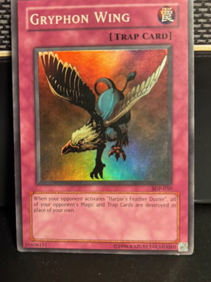 Gryphon Wing Yu-Gi-Oh! card like new, super rare