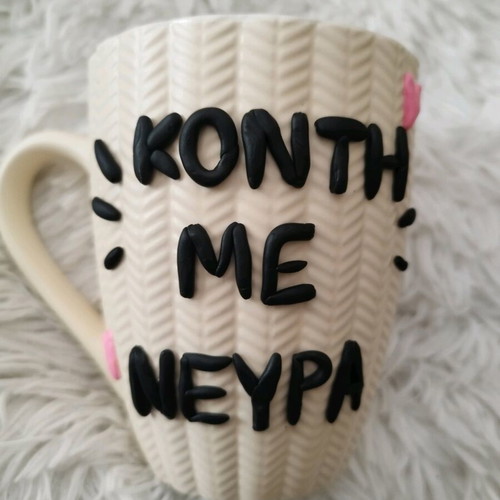 Mug made of polymer clay new