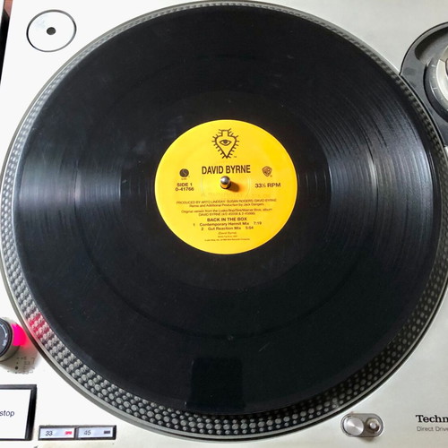 David Byrne Back In The Box 12" vinyl used, rock