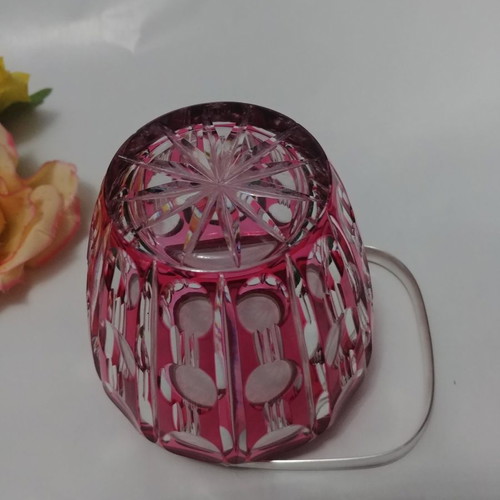 Val Saint Lambert Art Deco ice bucket used, lead crystal 1930s-50s