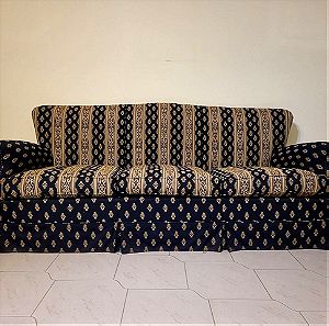 Καναπές τριθέσιος σε μπλε χρώμα