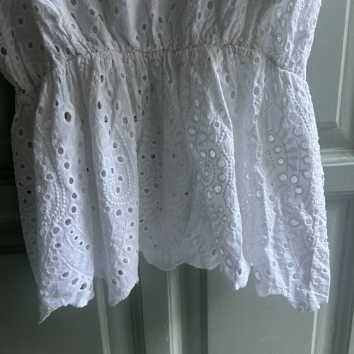 Lungo L'Arno Broderie Anglaise White Top Medium like new