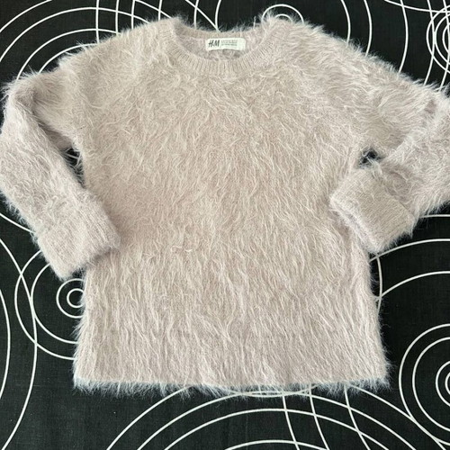 H&M Kids Sweater 4-6 Years Used, Fluffy Pink