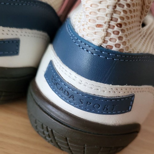 Escada Sport leather athletic shoes like new, size 39, white and pink