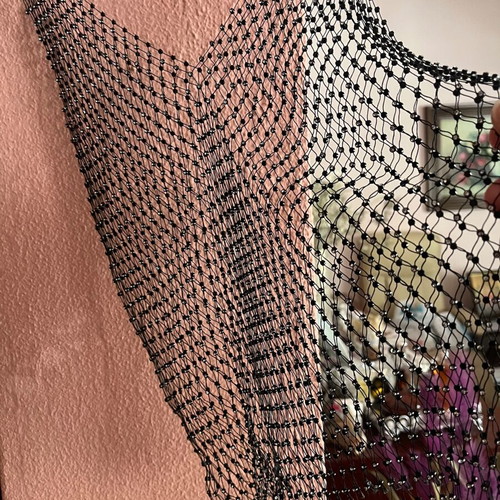 Unique mesh top new, black, size M