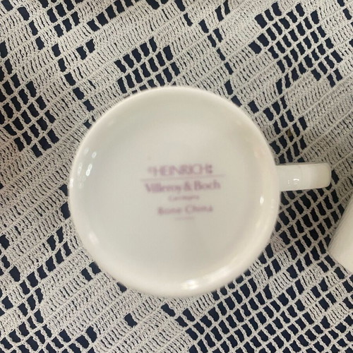 Villeroy&Boch Henrich Chine Bone Cups new, pack of 11, Christmas design