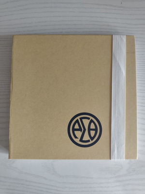 Eco-friendly notebook set with pen and colorful post-it, like new