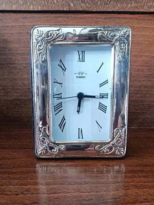 Italian silver 925/000 table clock new