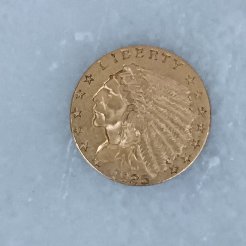 Indian Head 2.5 Dollar 1924 Gold Coin, rare collectible