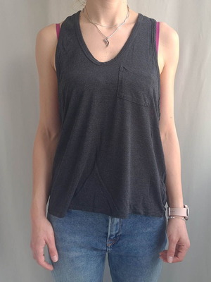 T by Alexander Wang women's tank top new, size XS, gray rayon