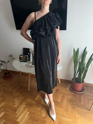 BSB Collection One Shoulder Dress Like New, Black, Size L