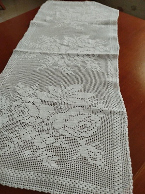 Handmade knitted table runner new