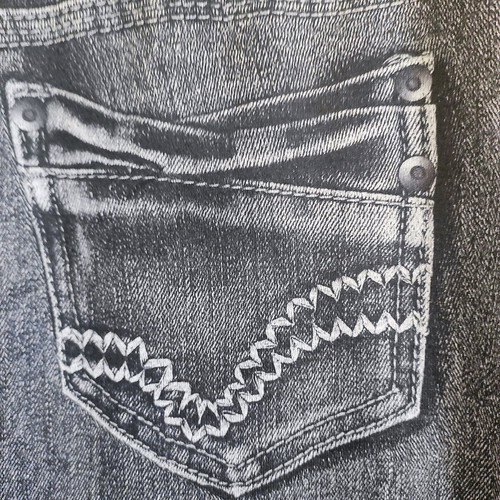 Women's leggings with print size M like new, dark gray