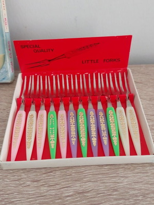 Πιρούνια φρούτου καινούργια 1970 από Ιαπωνία ανοξείδωτα