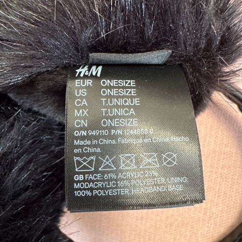 H&M earmuffs like new, black