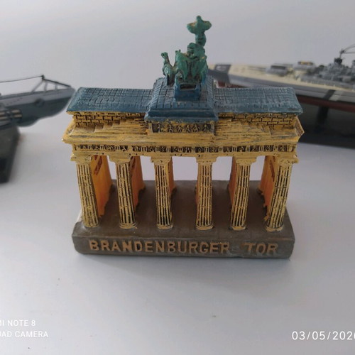 Bismarck battleship and U47 submarine miniatures set used