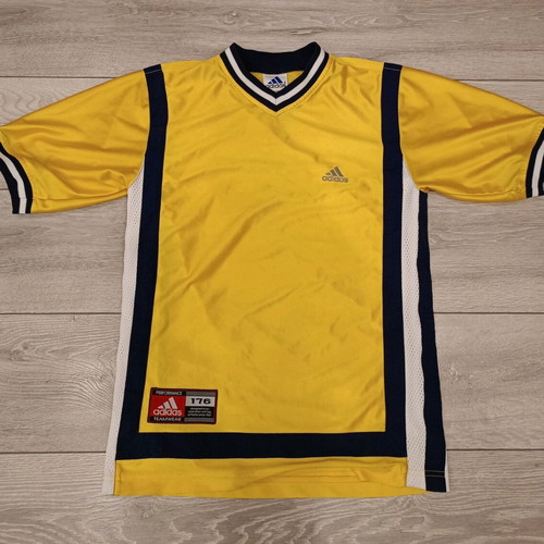 Adidas Teamwear shirt used, yellow and blue, size 176 (S/M)