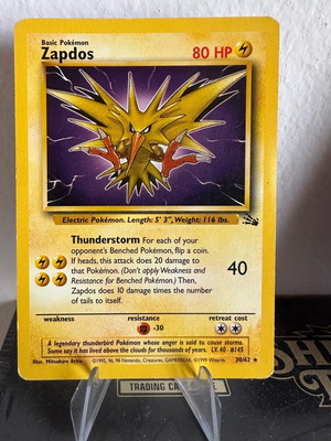 Zapdos vintage card new, non-holo