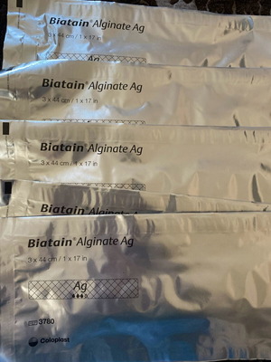 Biatain Alginate medical tapes new, pack of 6 pieces