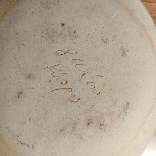 Cypriot ceramic lace imprint used with Hello Cyprus inscription