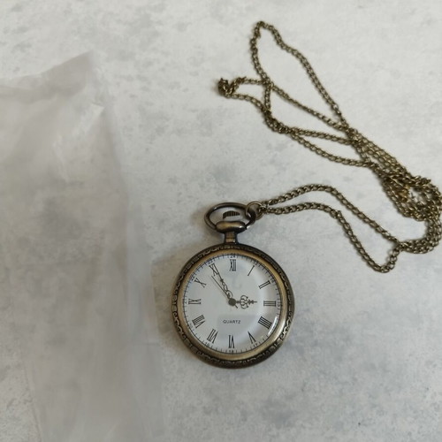 Ρολόι τσέπης quartz No 5 καινούργιο, χρυσαφί