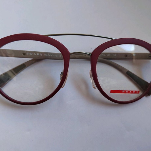 Prada unisex eyeglass frame like new, red