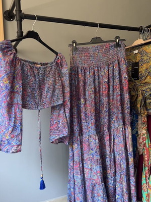 Γυναικείο Boho σετ μωβ χρώμα σαν καινούργιο
