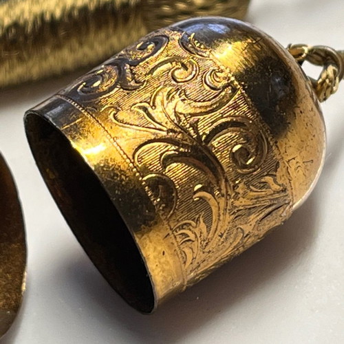 Needle Case used, gold-plated Austrian 1900-1930