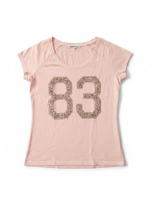 Tramontana Pink Sequin 83 T-Shirt, Size XS