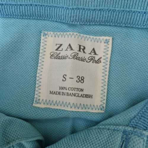 Zara men's shirt used, turquoise, size S