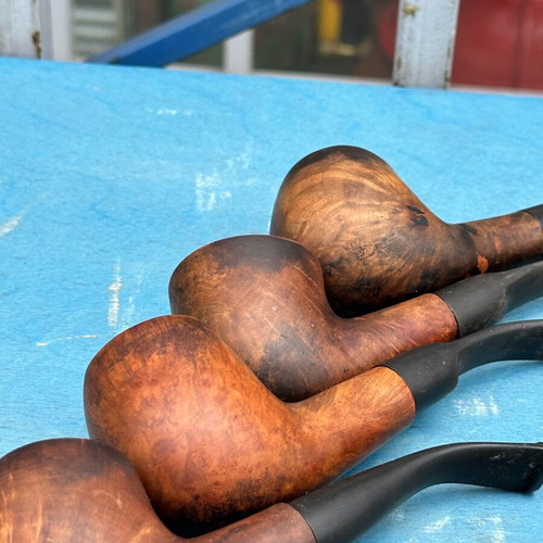 Briar Tobacco Pipes used, vintage lot of 7, various designs