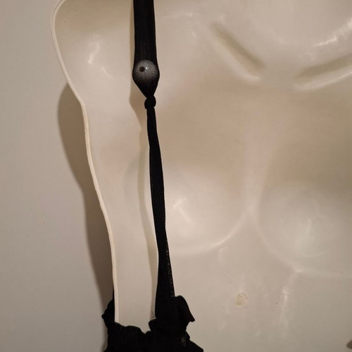 Vintage Jean Paul Gaultier Black Semi-Sheer Midi Dress used Size M
