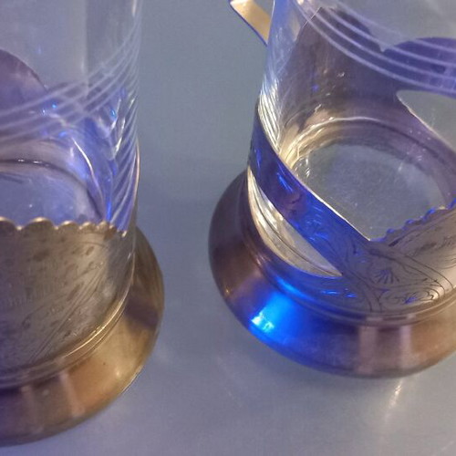 Antique glasses from Russia like new, set of 2