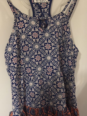 Enzzo blouse with straps like new, size M, multicolor