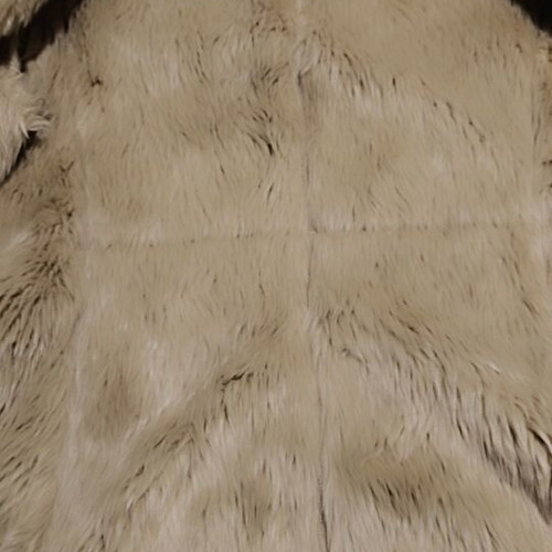 Leather coat with fur lining like new, women's beige