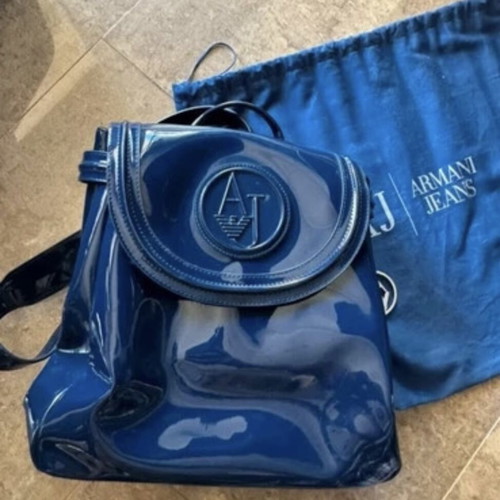 Armani Jeans blue shoulder bag used, large capacity