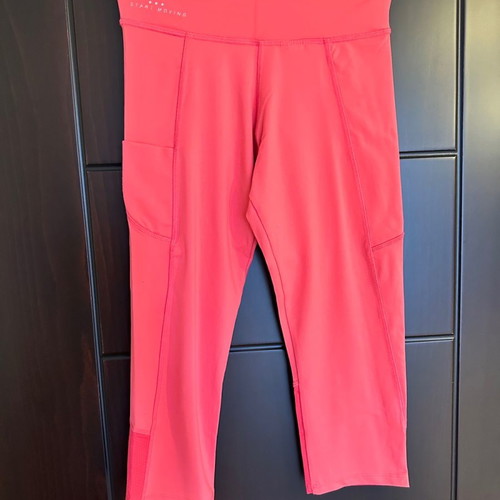 Bershka athletic leggings used, pink, size S
