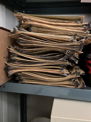 Hanging folders used, pack of 110 pieces